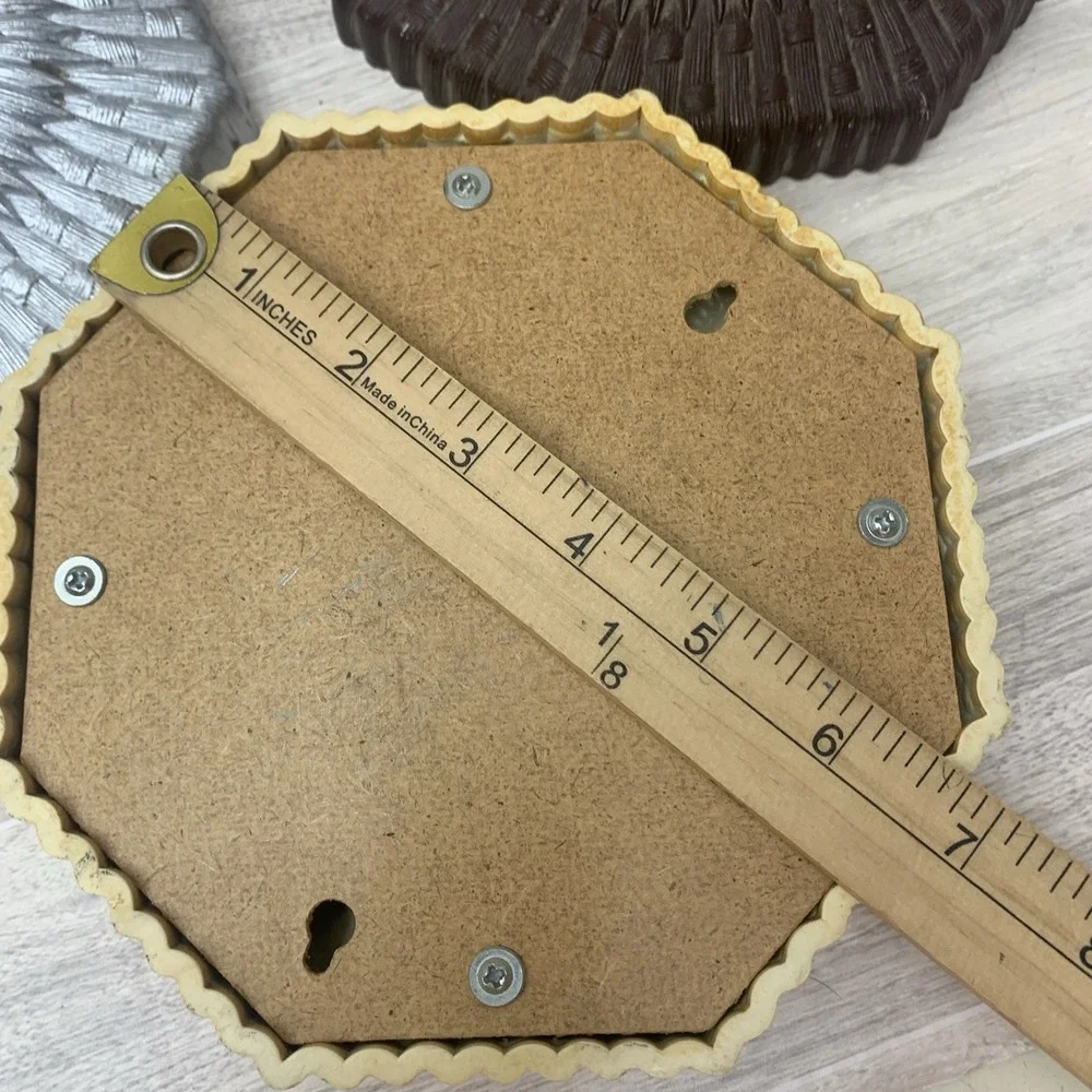 VTG Homeco Interior Yellow Brown Silver Mirror Boho Wall Decor